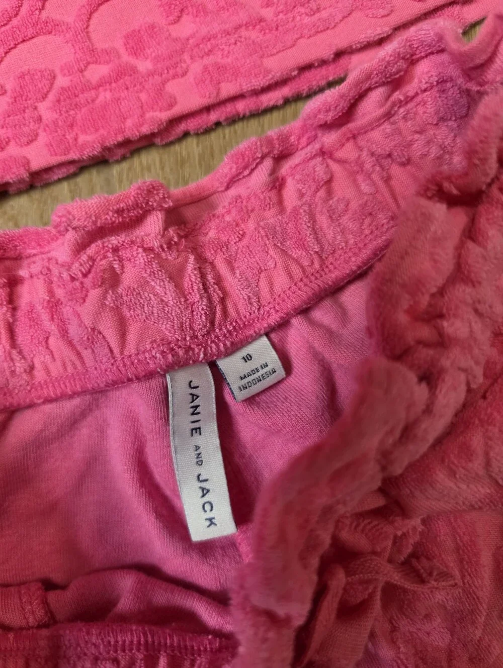 Janie and Jack Pink Terry Set